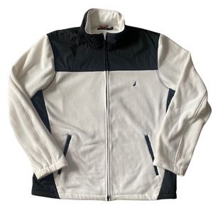NAUTICA Men’s Fleece Long Sleeve Double Zipper and Drawstring Jacket Siz…